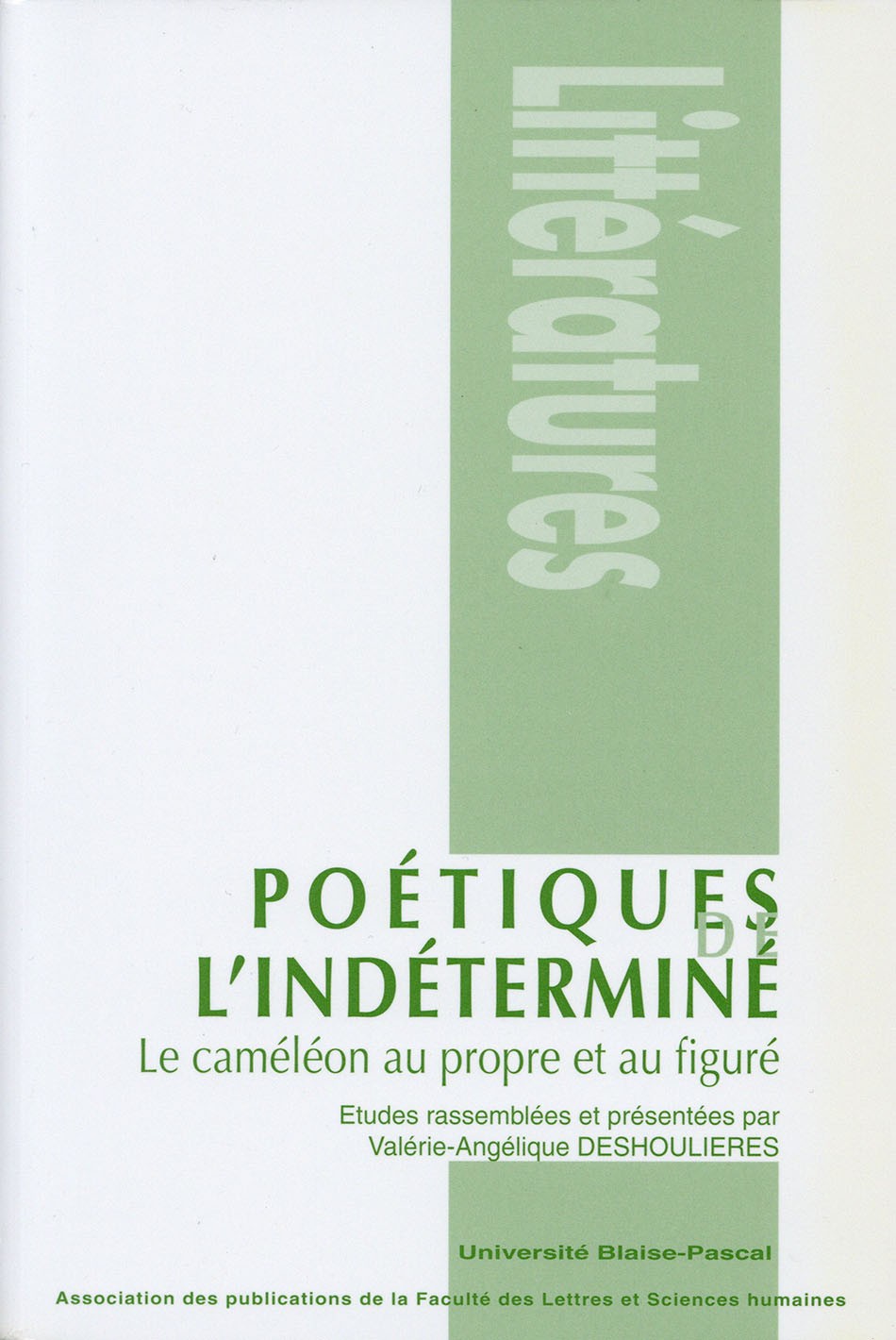 Poétiques de l'indéterminé