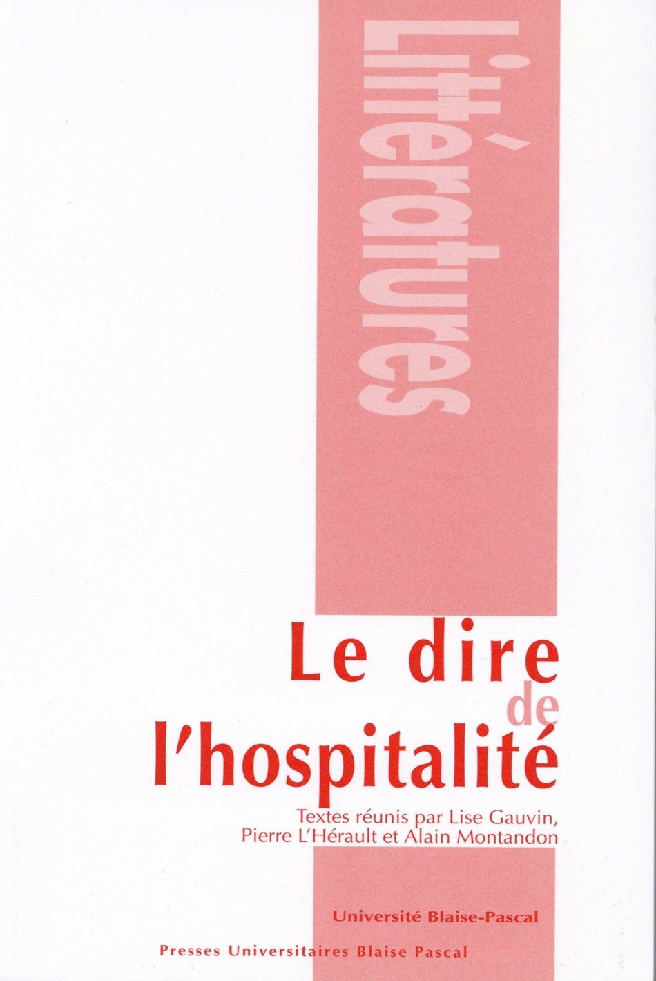 Le dire de l'hospitalité