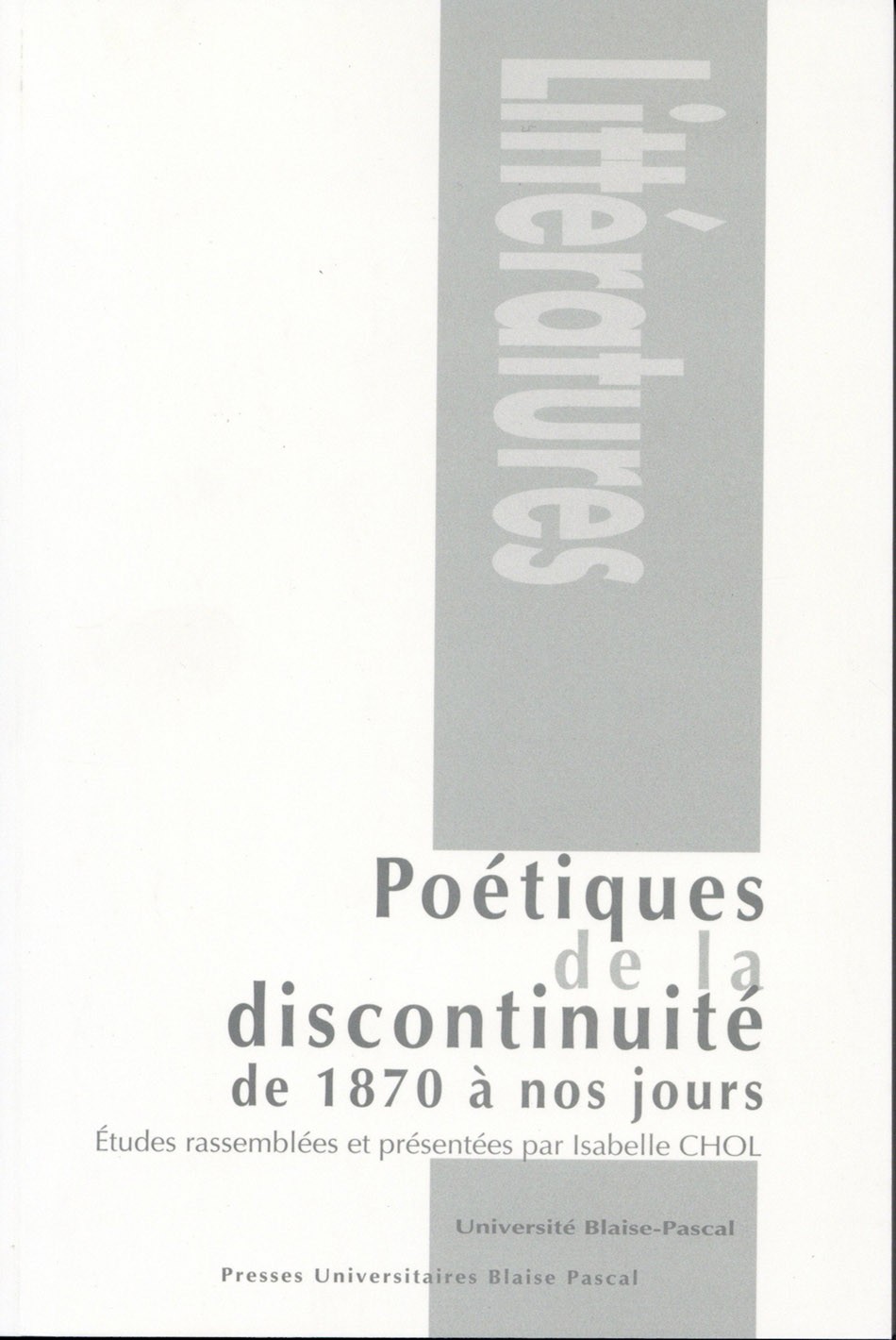 Poétiques de la discontinuité