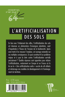 L'artificialisation des sols
