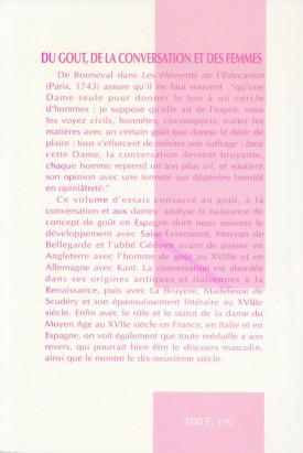 Du goût, de la conversation et des femmes