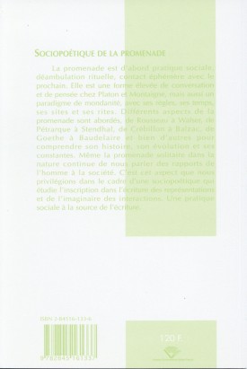 Sociopoétique de la promenade