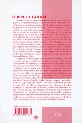 Écrire la guerre