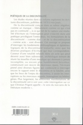 Poétiques de la discontinuité
