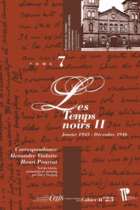 Correspondance Alexandre Vialatte – Henri Pourrat